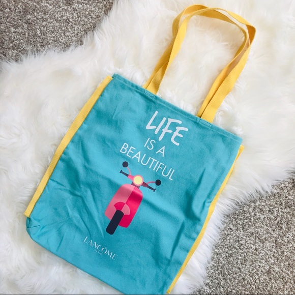 Lancome Handbags - Lancôme | Life is a Beautiful Ride Tote 🌻🛵